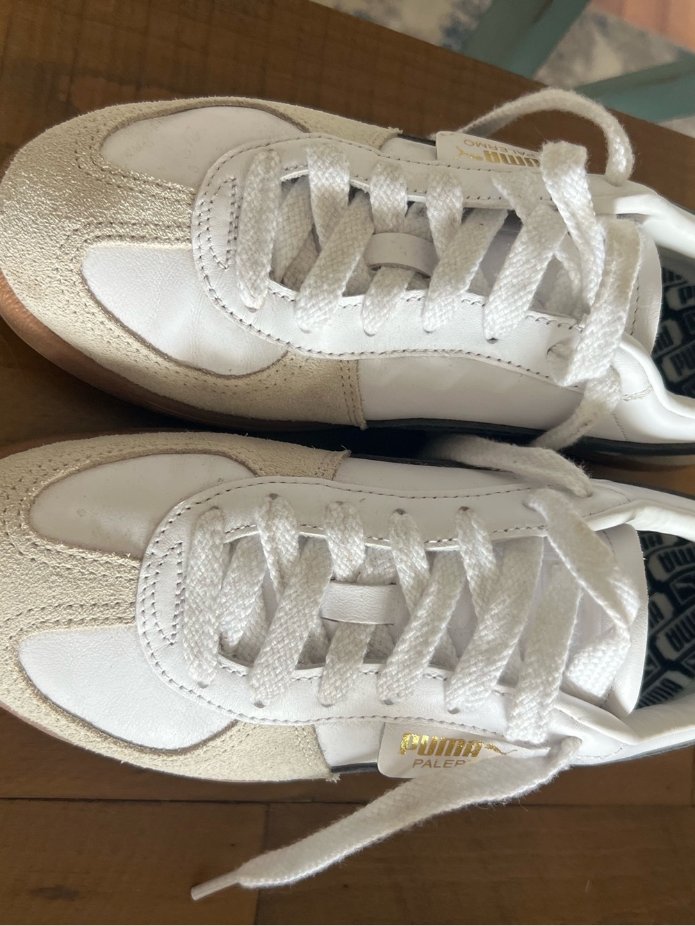 Women’s White & Cream Puma Casual Sneakers